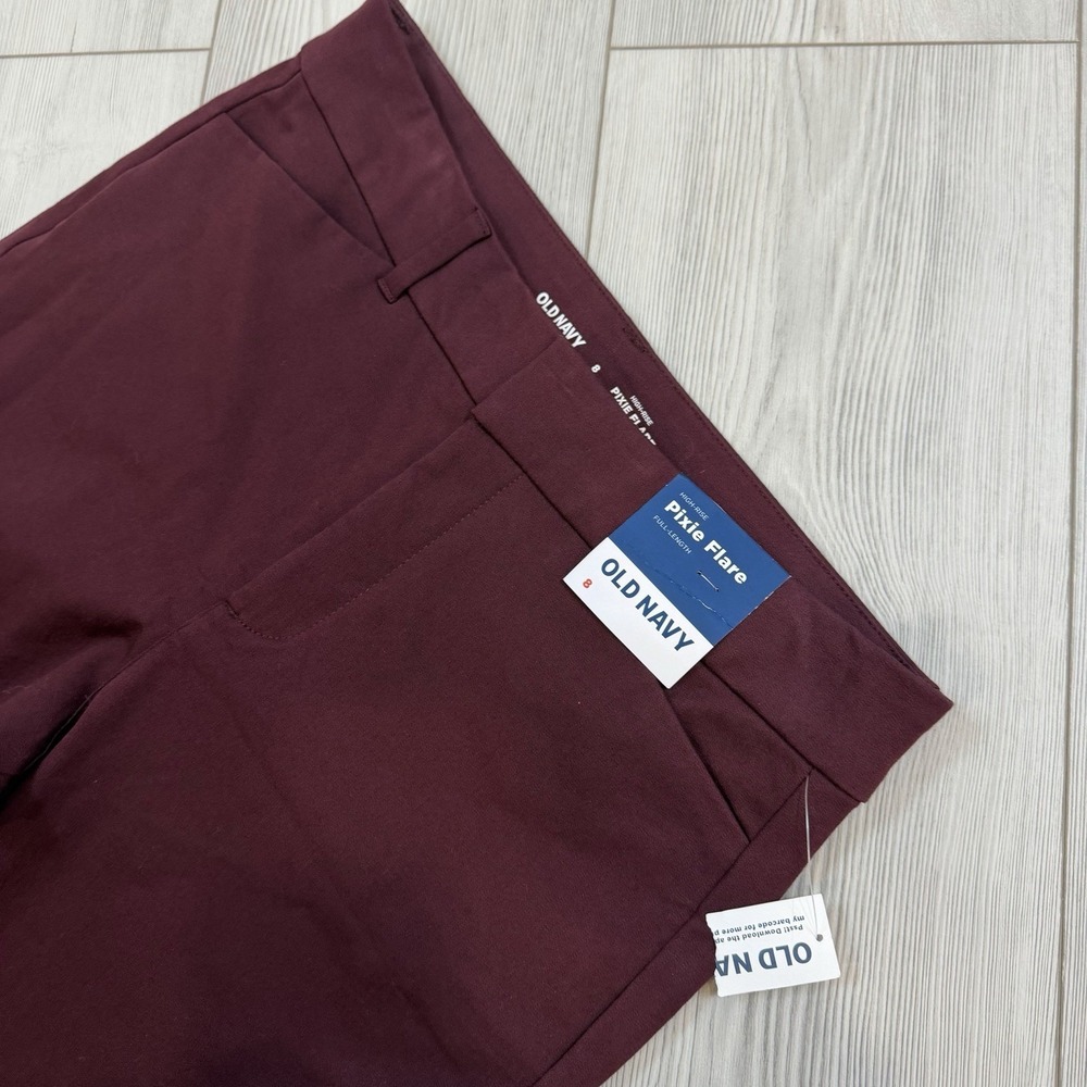 NWT Old Navy High-Waisted Pixie Flare Pants Size 8 #611133 Purple - Picture 4 of 12